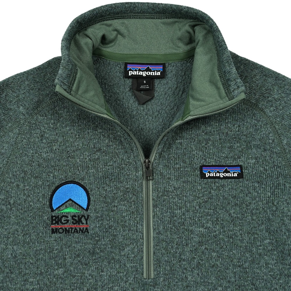 Patagonia Better Sweater Womens Small Montana Big Sky Embroidered 1/4 Zip Hiking